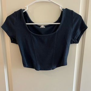Dark Blue crop top